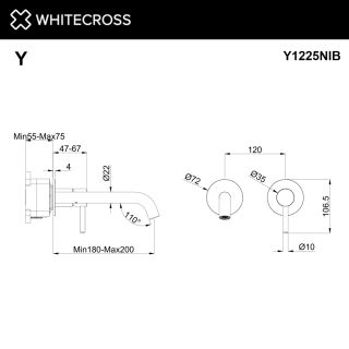 Смеситель для раковины WHITECROSS 2-Y1225NIB хром